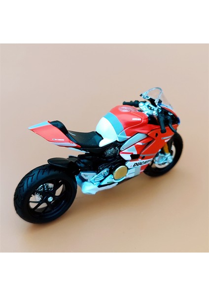 Meritor Ducati Kawasaki H2R Motosiklet R1 Modeli Simülasyon Alaşım Motosiklet Süsleri Koleksiyonu Ducati 696-KIRMIZI (Yurt Dışından)