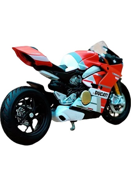 Meritor Ducati Kawasaki H2R Motosiklet R1 Modeli Simülasyon Alaşım Motosiklet Süsleri Koleksiyonu Ducati 696-KIRMIZI (Yurt Dışından)