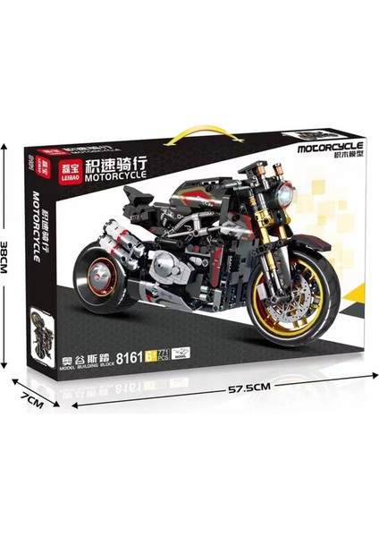 Yapı Taşlarıyla Uyumlu Çocuk Montajlı Motosiklet Modeli Erkek Çocuk Montaj Oyuncağı 8161 Augusti (771PCS) (Yurt Dışından)