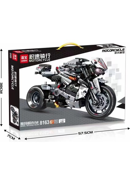 Yapı Taşlarıyla Uyumlu Çocuk Montajlı Motosiklet Modeli Erkek Çocuk Montaj Oyuncağı 8161 Augusti (771PCS) (Yurt Dışından) indirimleri