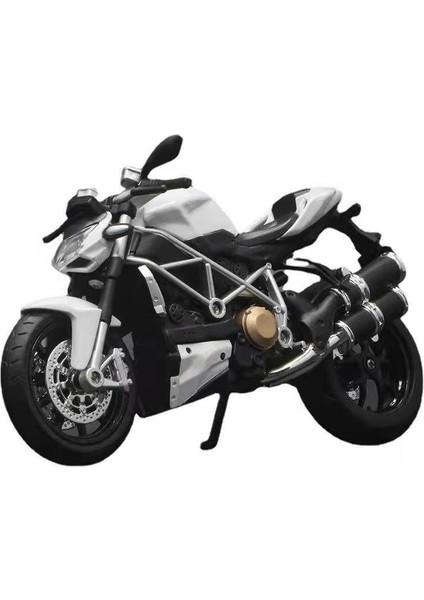 1/12 Kawasaki H2R Simülasyon Alaşım Ses ve Işık Motosiklet Ninja Modeli Çocuk Oyuncak Süsler Ducati Sokak Araba Beyaz (Yurt Dışından)