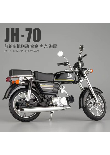 1/12 Kawasaki H2R Simülasyon Alaşım Motosiklet Modeli Çocuk Pürüzsüz Oyuncak Motosiklet Modeli Ses ile Jialing Siyah (Yurt Dışından)