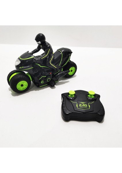 2.4g Yan Drift Dublör Motosiklet 360 Derece Dönen Çocuk Oyuncak Uzaktan Kumanda Araba SY002 Siyah Oda Turuncu (Yurt Dışından) fiyatları