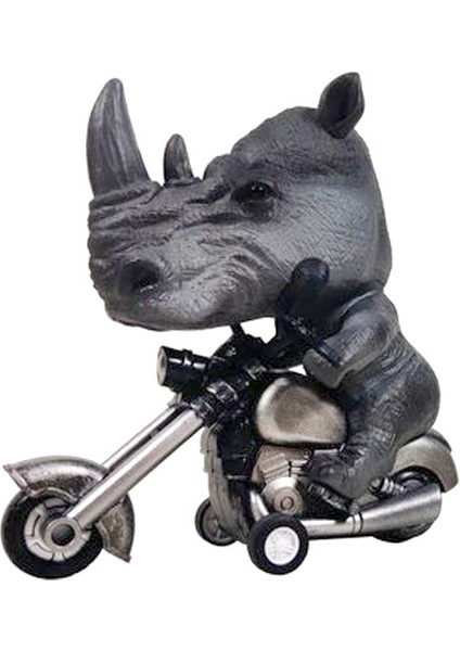 Atalet Simülasyon Tyrannosaurus Rex Çocuk Kabadayı Dinozor Oyuncak Hayvan Motosiklet Sürme Motosiklet Modeli Gergedan (Yurt Dışından)