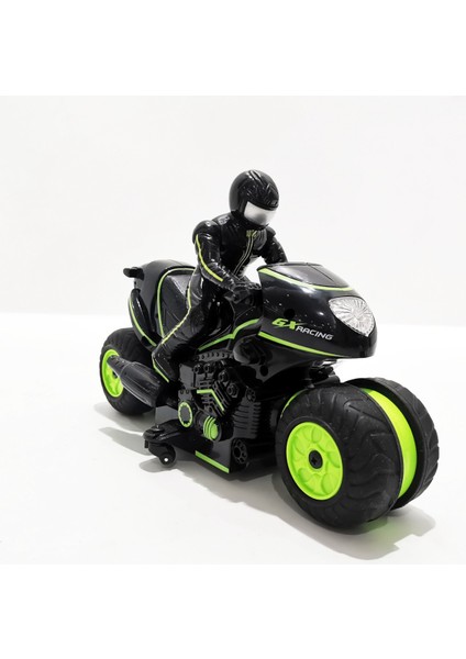 2.4g Yan Drift Dublör Motosiklet 360 Derece Dönen Çocuk Oyuncak Uzaktan Kumanda Araba SY002 Siyah Oda Yeşil (Yurt Dışından) fırsatları