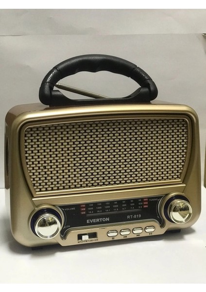 RT-819 Güneş Enerjili Nostaljik Fm,aux,usb Müzik Çalar