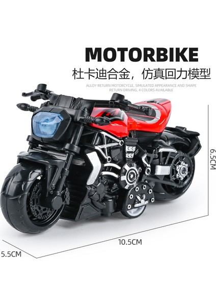 Alaşım Geri Çekilebilir Motosiklet Statik Model Süsler Ağır Sanayi Motosiklet Oyuncak Simülasyon Yarış Anahtarlık Kırmızı Şeytan (Yurt Dışından)