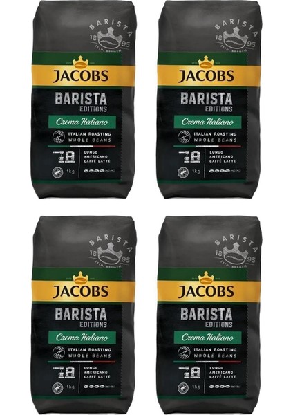 Barista Editions Çekirdek Kahve Crema Italiano 1kg x 4 Paket