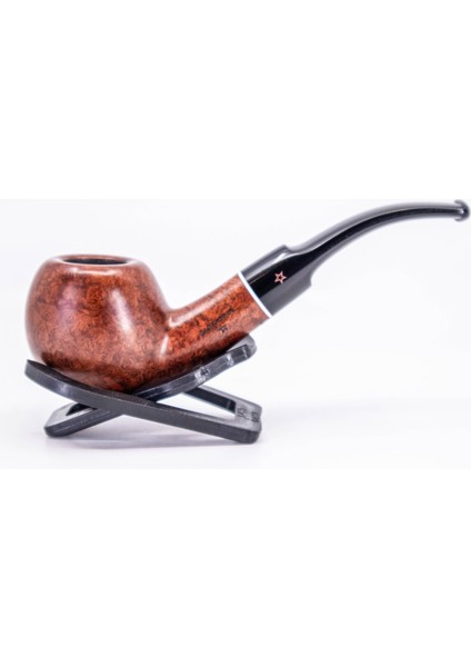 Kırmızı Yıldız 234 9mm. Filtreli Akrilik Saplı Pipo - Bent Billiard 237099