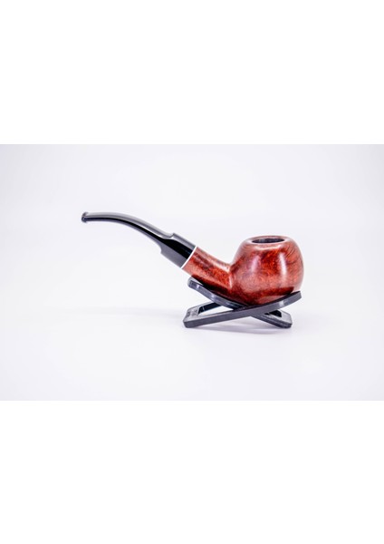 Kırmızı Yıldız 234 9mm. Filtreli Akrilik Saplı Pipo - Bent Billiard 237099