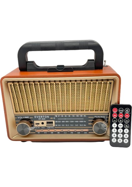 RT-828 Bluetooth-Usb-Sd-Fm Kumandalı Nostaljik Radyo Müzik Kutusu