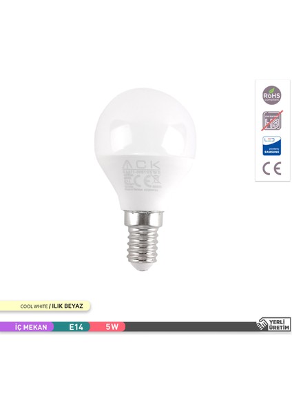 9W LED Top Ampul 4000K Günışığı 220V 5W E14