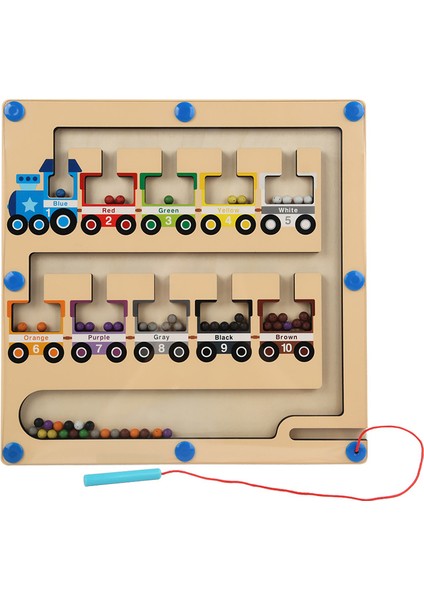 Erken Eğitim Eğitici Renkli Bilişsel Sınıflandırma Manyetik Kalem Ahşap Oyuncak (Yurt Dışından)