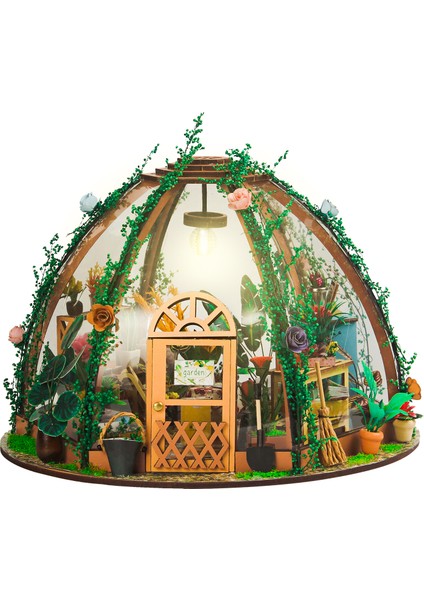 Dıy Minyatür Dollhouse Kiti Ahşap Mini Yıldızlı Çiçek (Yurt Dışından)