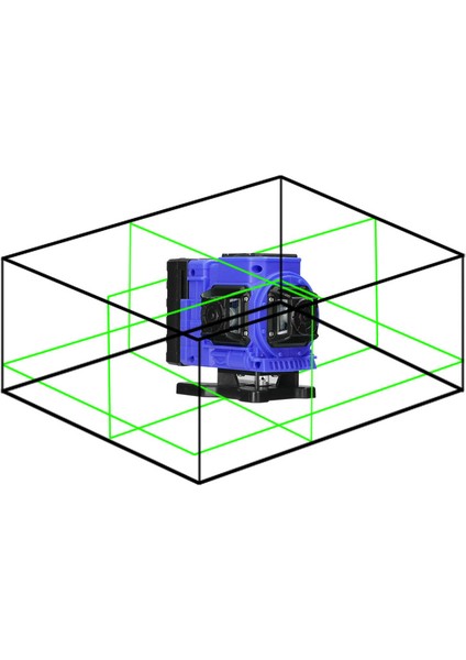 Çok Işlevli 12 Hatlı Yeşil Işık Lazer Seviyesi 3 ° (Yurt Dışından)
