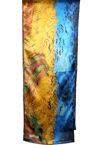 Ipek Fular 32X160 Cm Van Gogh Wheatfield With Crows Nomads Felt