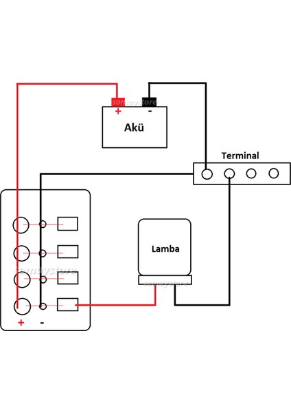 Marine 5 li Switch Panel Yatay 12-24v Konrol Paneli