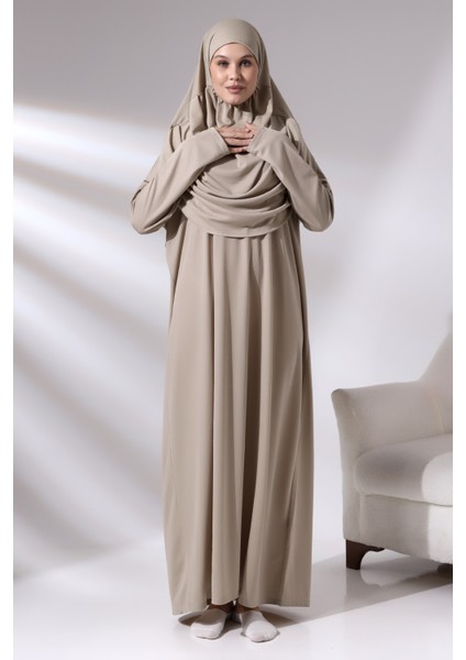 Vizon Kadın Çantalı Pratik Başörtülü Tek Parça Namaz Elbisesi modelleri