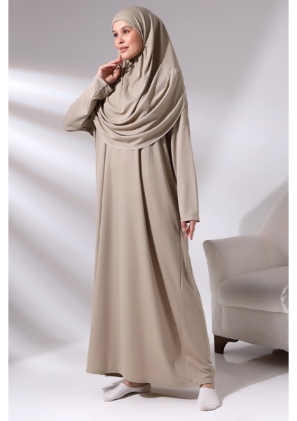 Vizon Kadın Çantalı Pratik Başörtülü Tek Parça Namaz Elbisesi fırsatları