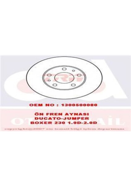 DF2728 Fren Dıskı Ön Uyumlu 14Q Ducato 94-06 / Boxer 94-06 / Jumper 94-06 Düz 280MM