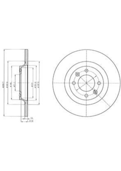 DF6632 Fren Dıskı Arka 308 3008 09- 2.0 Hdı Hybrıd4 / C4 Iı 10- Ds4 11- Ds5 11- Düz 290MM