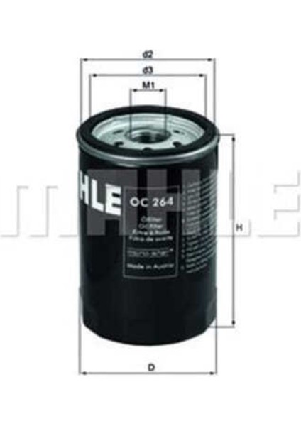 OC264 OC264 Yağ Filtresi Golf Iıı Iv Bora Polo Passat Caddy Transporter T5 LT28-35 / A3 A4 A6 A8 /
