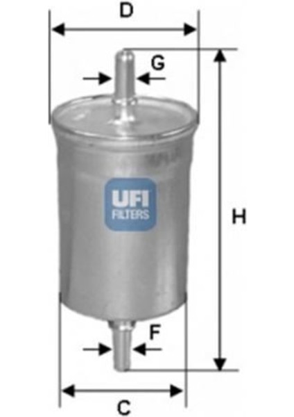 Ufı 31.515.00 31.515.00 Benzin Filtresi Marea Brava Bravo / Astra G Vectra B C Corsa B C Combo / Golf V Polo I