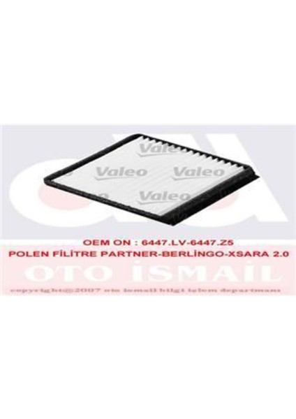 698146 Polen Filtresi Partner -02 / Berlıngo Uyumlu