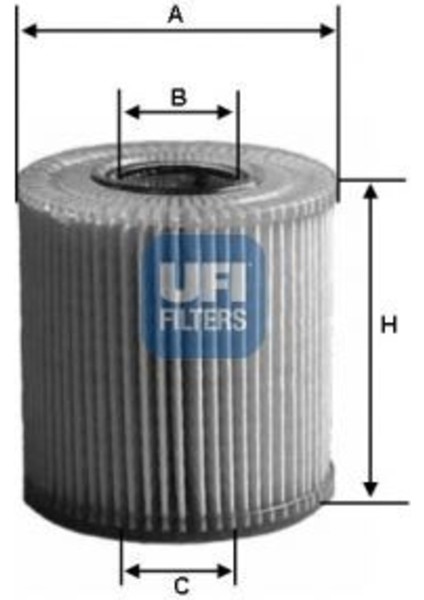 Ufı 25.039.00 25.039.00 Yağ Filtresi Focus Iı 05- Mondeo Iv 07- Kuga I 09- Smax 06- 2.5 Volvo S40 04- V40 13-