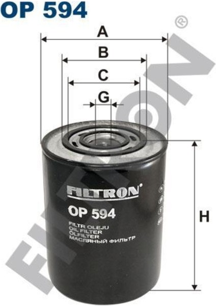 OP594 Yağ Filtresi Daıly Iı (89-99) 40-10 Turbo 103HP 07/89-04/96