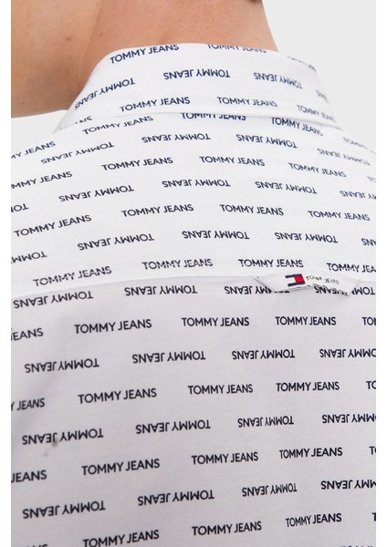 Tommy Jeans Logolu Pamuklu Regular Fit Gömlek Erkek Gömlek DM0DM18337 Ybr