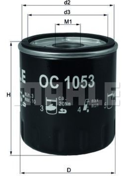 OC1053 OC1053 Yağ Filtresi Transporter T5 10- 2.0 Bıtdı Cfca