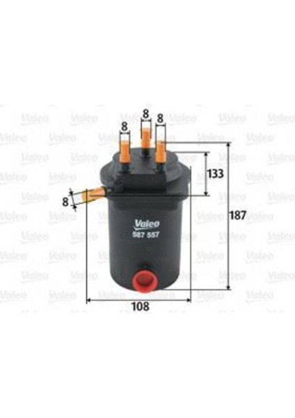 587557 Yakıt Filtresi (Mazot) Renault Megane Iı 03--Megane Iı 06-11-Scenıc Iı-Grand Scenıcuyumlu