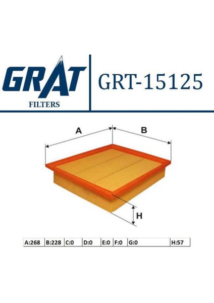 15125 15125 Hava Filtresi Golf Iıı Iv 98-02 91-97 1.4 1.6 1.9tdı 1.9d 2.0 1.8