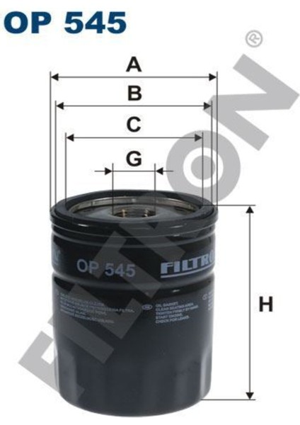 OP545 Yağ Filtresi Doblo-Brava-Bravo-Fıorıno-Tmpr-Tıpo-Uno-Slx-Albea-Palıo-Punto-Marea-Panda-Stılo