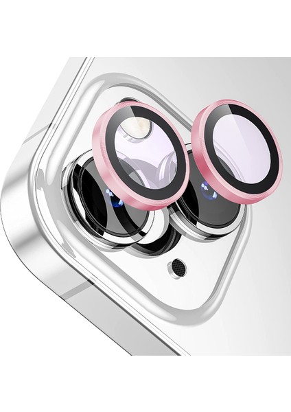 Buff iPhone 15 / 15 Plus Kamera Metal Lens Koruyucu Rose Gold
