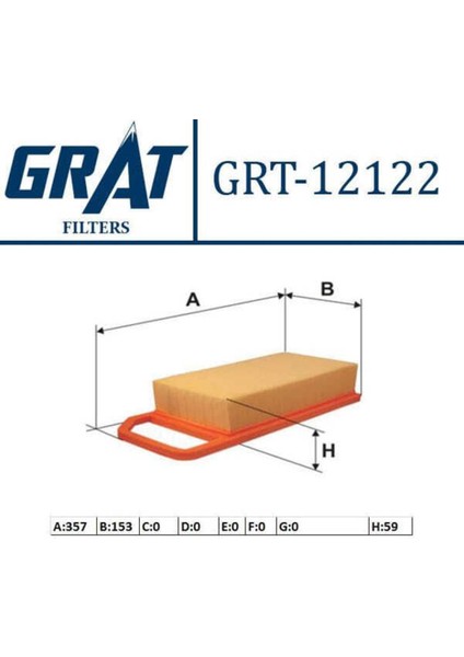 12122 12122 Hava Filtresi 407 / C5 C6 1.8 16V 2.0 2.2 3.0 V6 3.0 16V