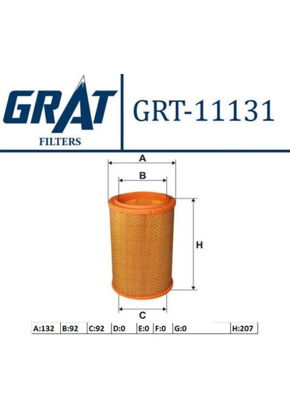 11131 11131 Hava Filtresi Laguna I 01- Espace 99-02 1.9 Dtı