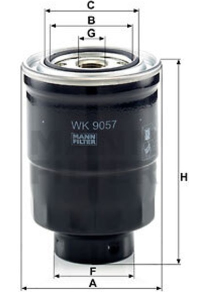 WK9057Z WK9057Z Yakıt Filtresi Citroen C4 Aircross 1.8 Hdi 150 Mmc 4N13