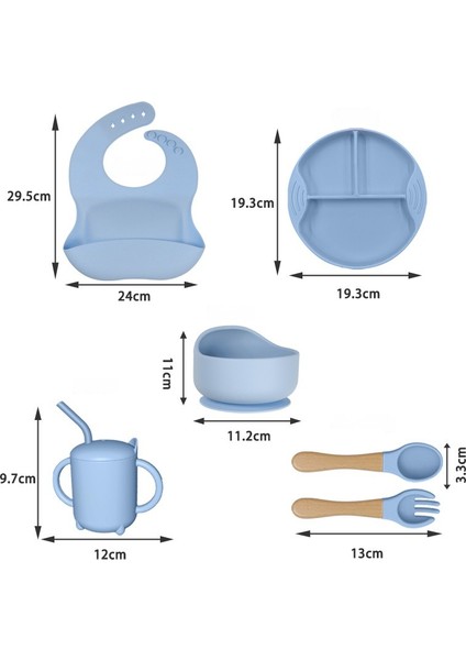 Çocuk Gıda Takviyesi Silikon 6 Parçalı Sofra Seti (Yurt Dışından)