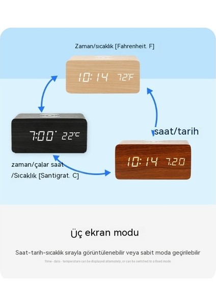 Ev Çok Fonksiyonlu LED Kablosuz Şarj Saati (Yurt Dışından) indirimleri