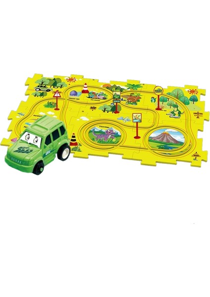 13 Adet Paket Çocuk Dıy Bulmaca Puzzle Parça Araba (Yurt Dışından)