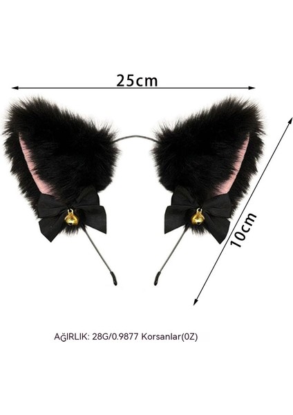 Sevimli Simüle Edilmiş Hayvan Kulakları ve Kuyruk Saç Aksesuarları Seti (Yurt Dışından) fiyatları