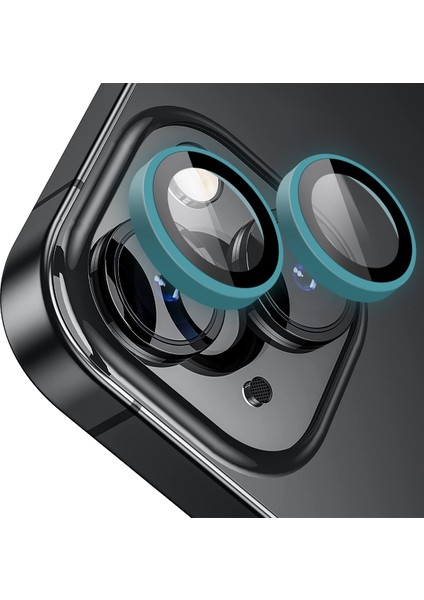 Buff iPhone 14 / 14 Plus Neon Metal Lens Koruyucu Sky Blue