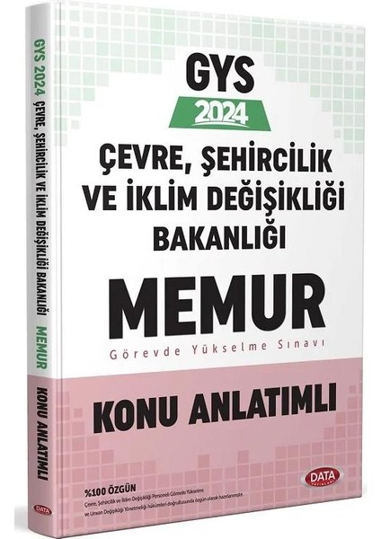 2024 GYS Çevre, Şehircilik ve Iklim Değişikliği Bakanlığı Memur Konu Anlatımlı