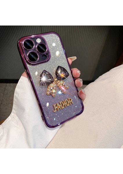 iPhone 11 Pro Şeffaf Parıltılı Bling Tüm Lensli Telefon Kılıfı (Yurt Dışından)