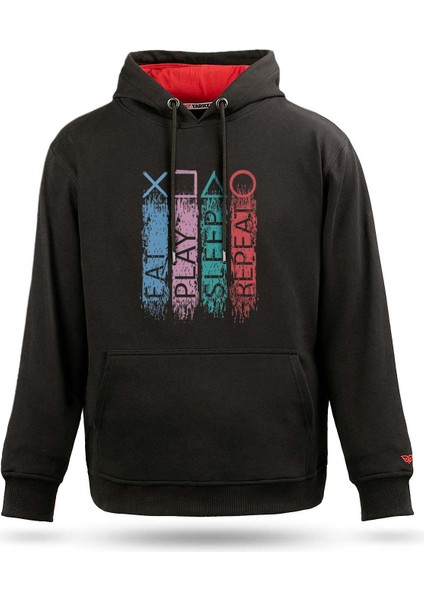 Gamer Kapşonlu Tasarım Sweatshirt