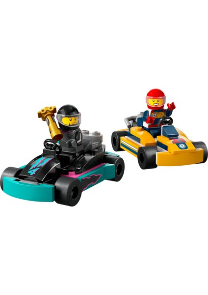 ® City Go-Kartlar ve Yarış Sürücüleri 60400 - 5 Yaş & Üzeri Çocuklar için Yaratıcı Oyuncak Yapım Seti (99 Parça)