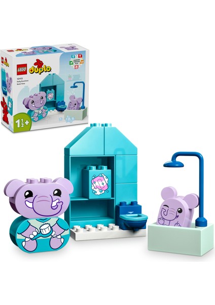 ® DUPLO® Günlük Rutinlerim: Banyo Zamanı 10413 - 1½ Yaş & Üzeri Çocuklar için Eğitici Oyuncak Yapım Seti (15 Parça)