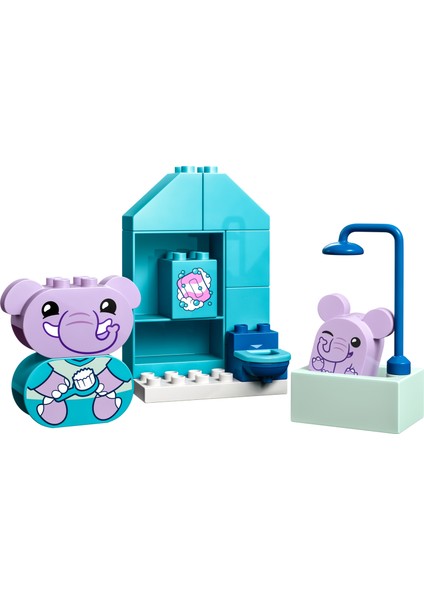 ® DUPLO® Günlük Rutinlerim: Banyo Zamanı 10413 - 1½ Yaş & Üzeri Çocuklar için Eğitici Oyuncak Yapım Seti (15 Parça)